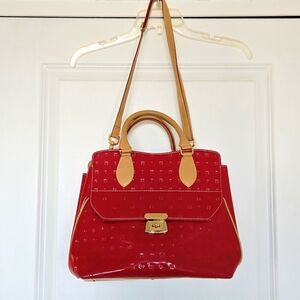 Arcadia Red Patent Leather Handbag